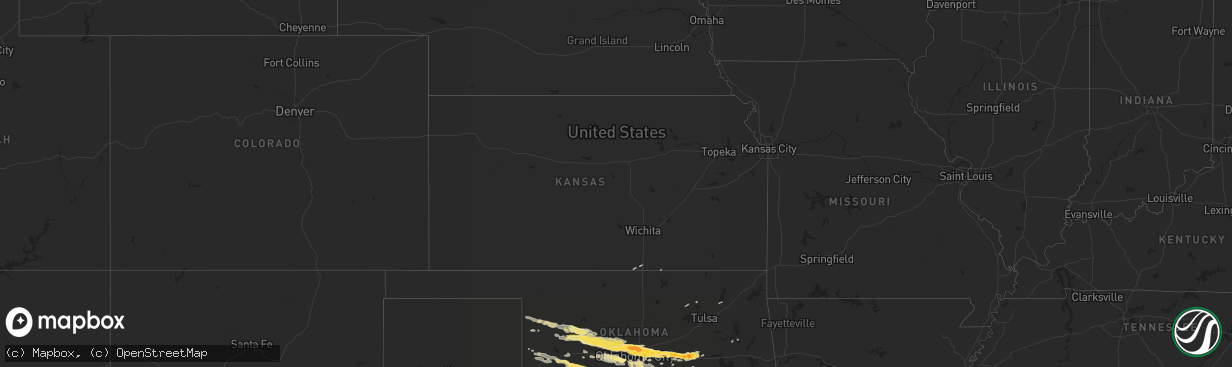 Hail map in Kansas on April 26, 2013