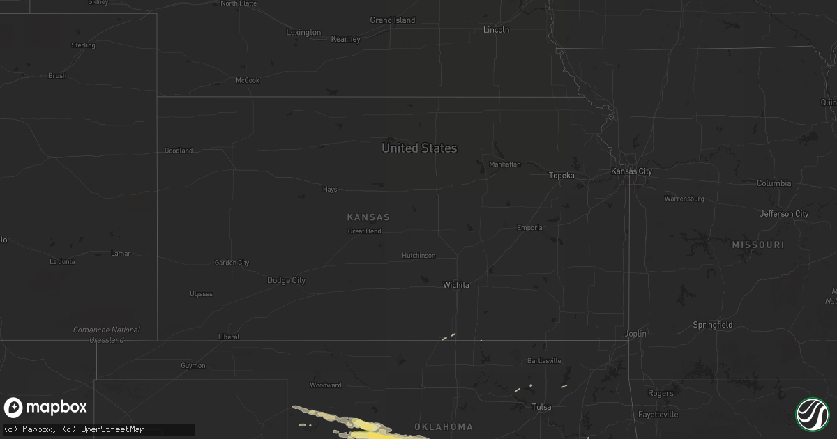 Hail map in Kansas on April 26, 2013