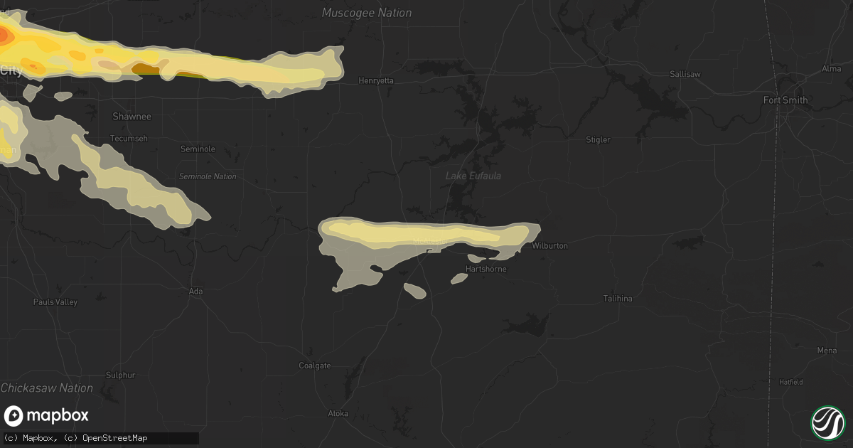 Hail map in Mcalester, OK on April 26, 2013