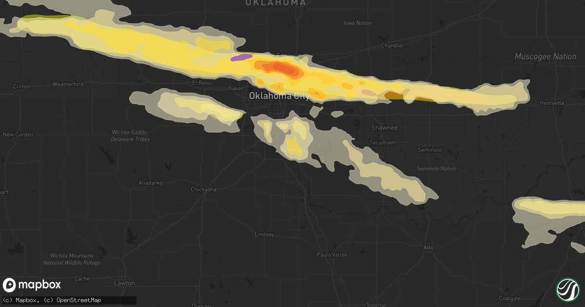 Hail map in Norman, OK on April 26, 2013