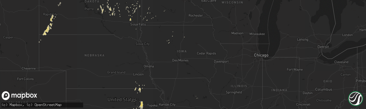 Hail map in Iowa on April 26, 2014