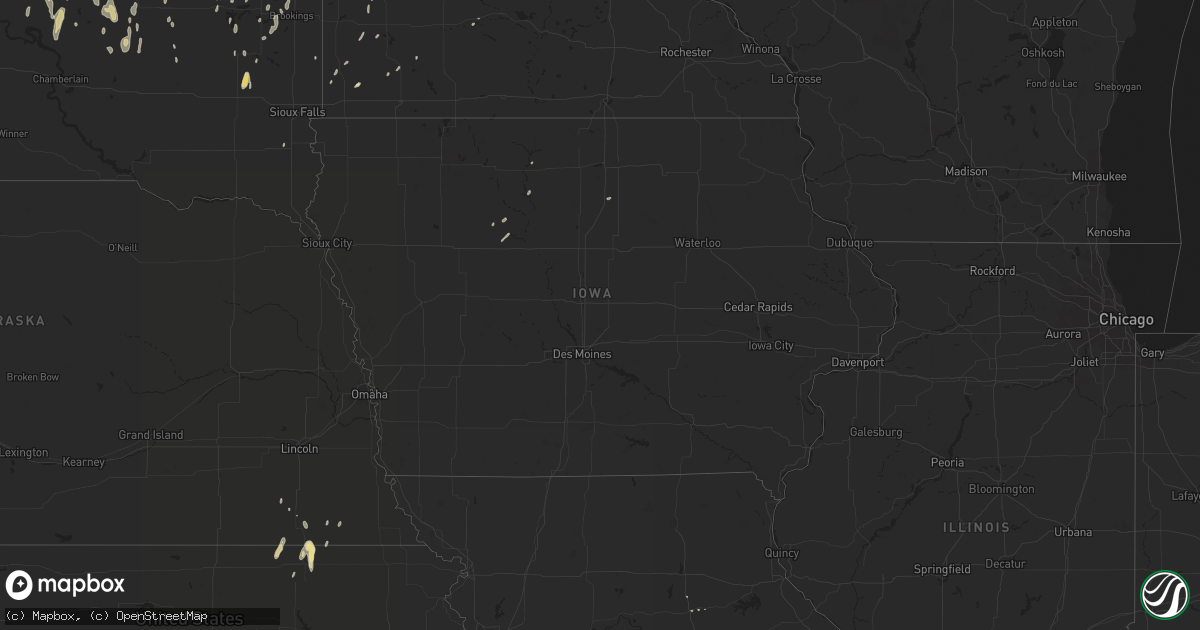 Hail map in Iowa on April 26, 2014