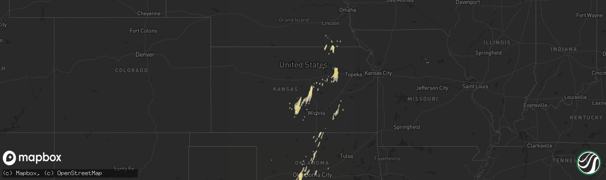 Hail map in Kansas on April 26, 2014