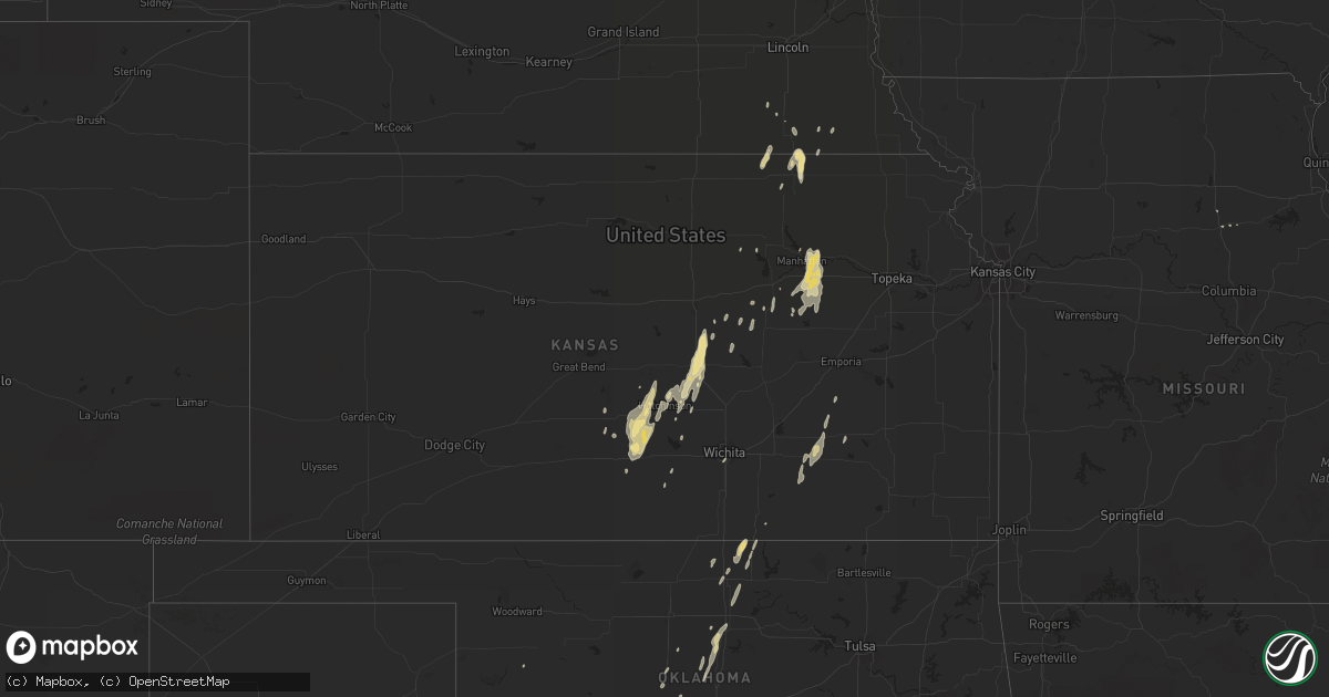 Hail map in Kansas on April 26, 2014