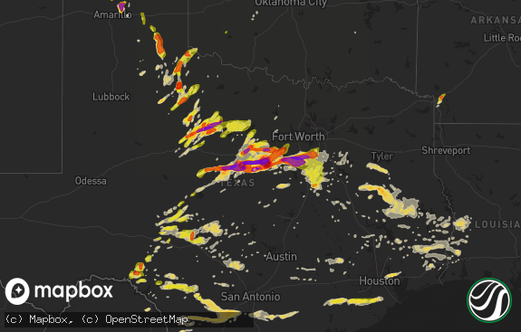 Hail map preview on 04-26-2015