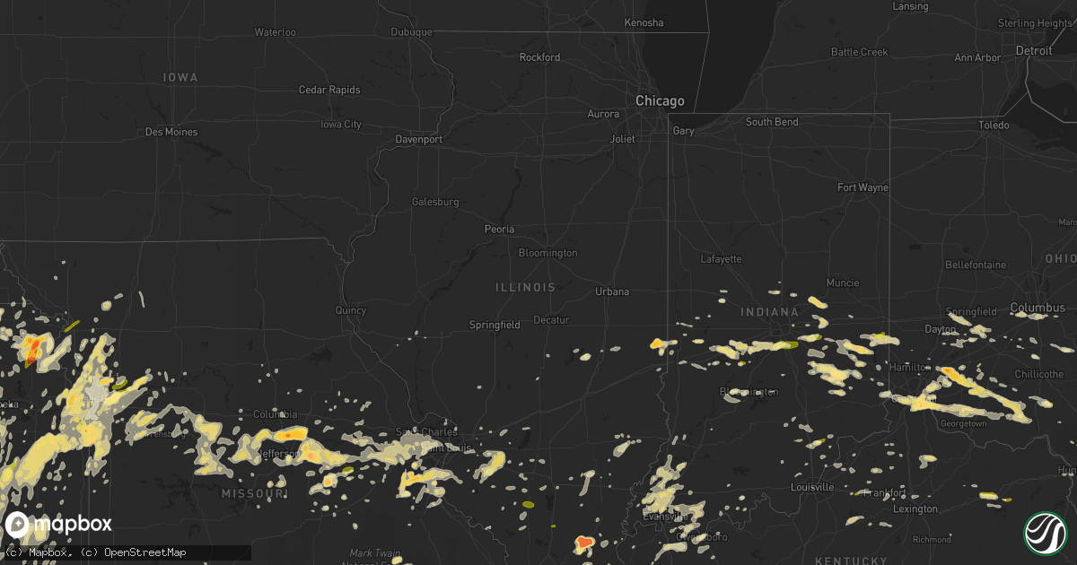 Hail map in Illinois on April 26, 2016