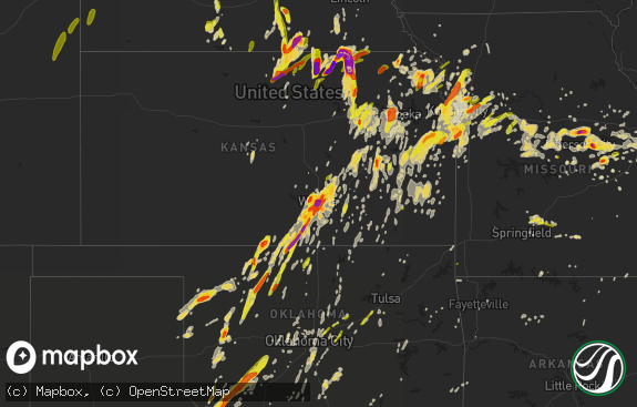 Hail map preview on 04-26-2016