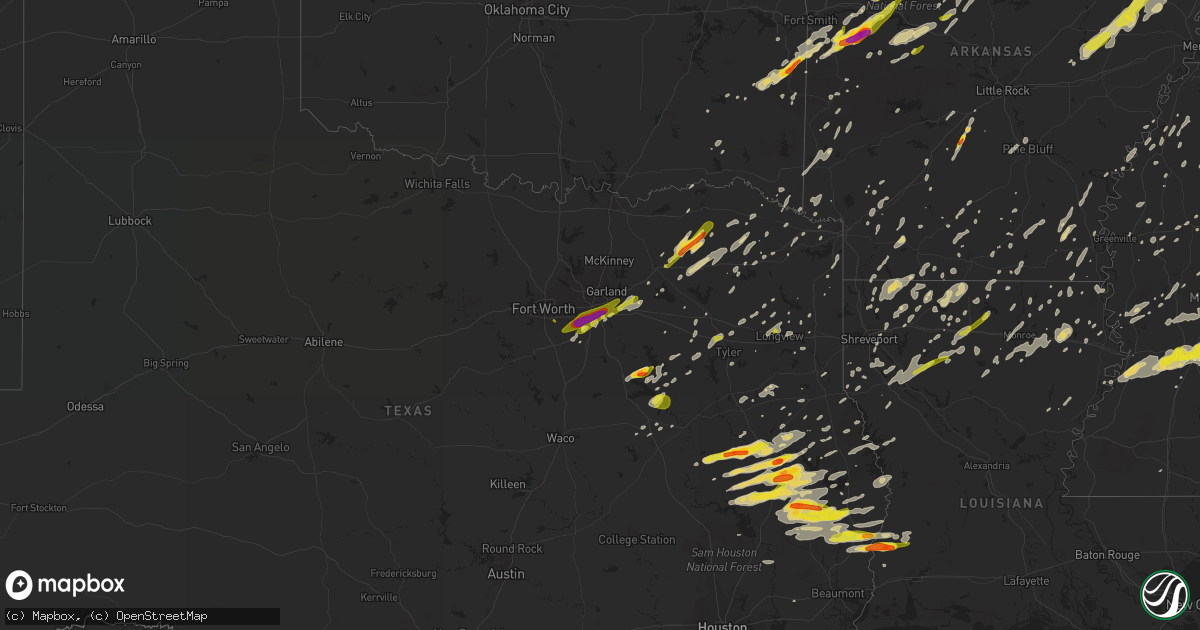 Hail map on April 26, 2017