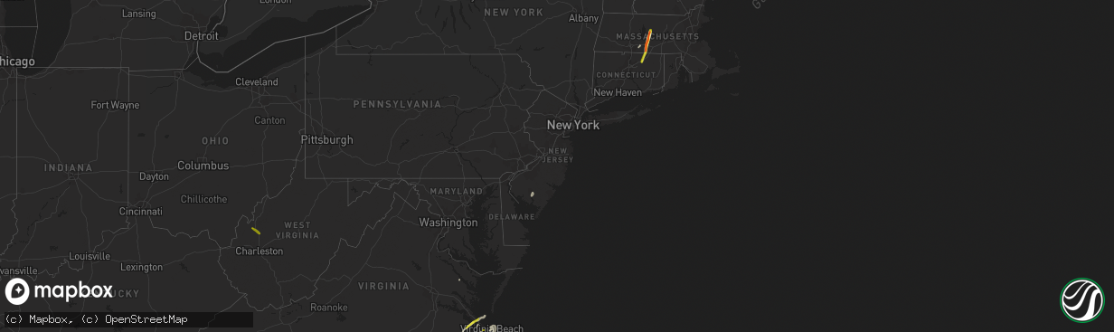 Hail map in New Jersey on April 26, 2019