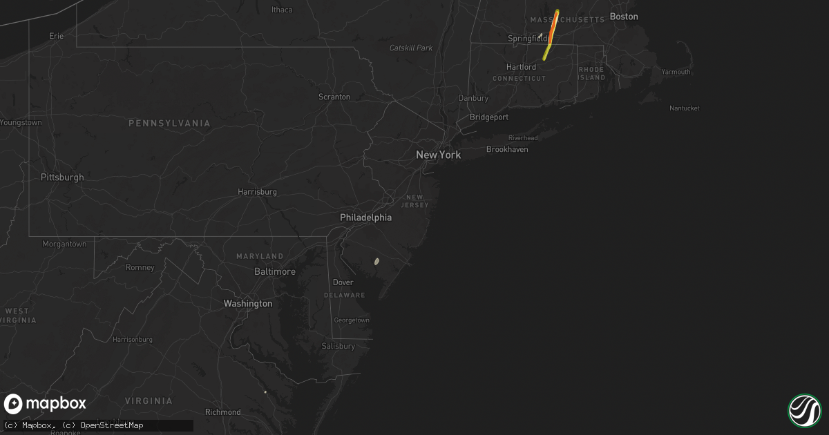 Hail map in New Jersey on April 26, 2019