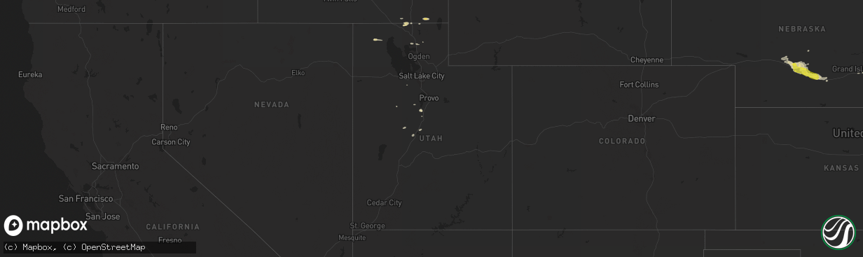 Hail map in Utah on April 26, 2019