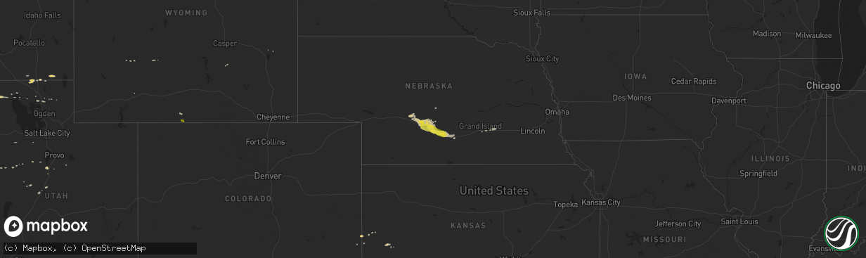 Hail map on April 26, 2019