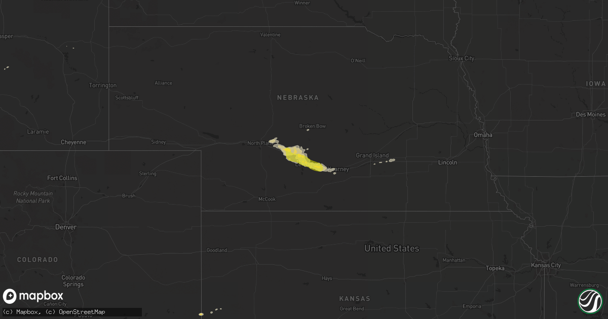 Hail map on April 26, 2019