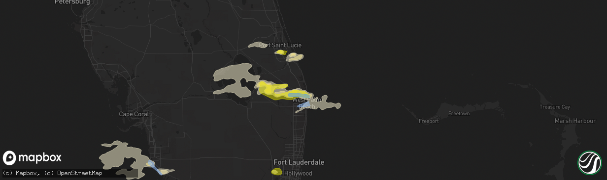 Hail map in Palm Beach Gardens, FL on April 26, 2020