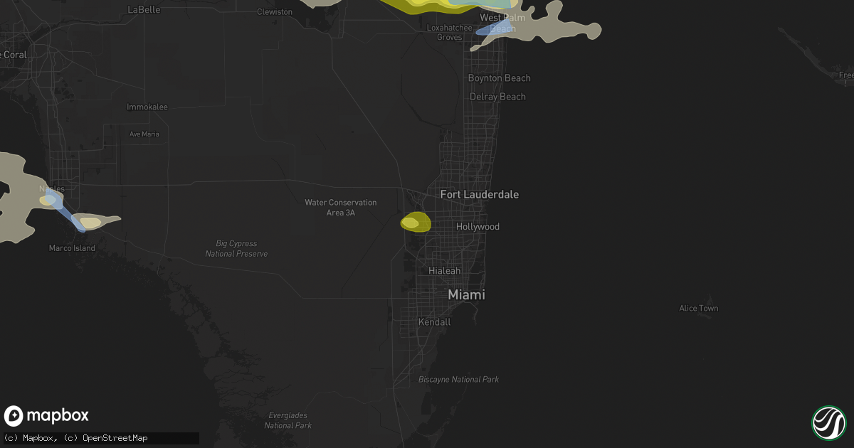 Hail map in Pembroke Pines, FL on April 26, 2020