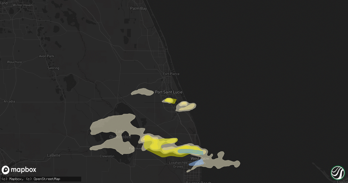 Hail map in Port Saint Lucie, FL on April 26, 2020