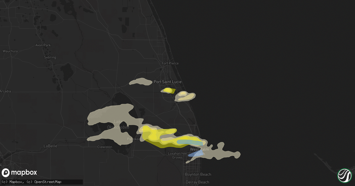 Hail map in Stuart, FL on April 26, 2020