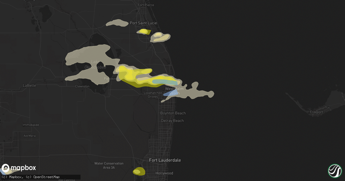 Hail map in West Palm Beach, FL on April 26, 2020