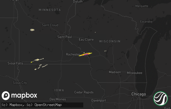 Hail map preview on 04-26-2021