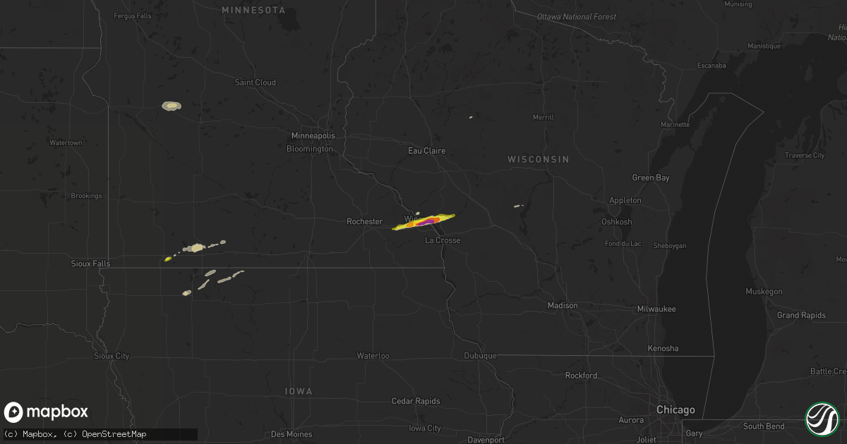 Hail map on April 26, 2021