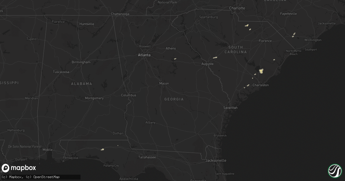 Hail map in Georgia on April 26, 2022