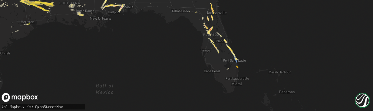 Hail map in Florida on April 26, 2023