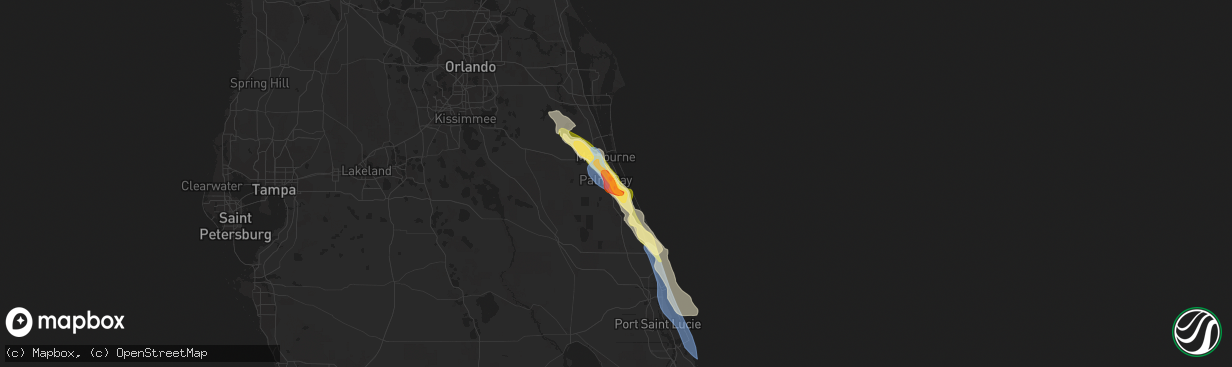 Hail map in Malabar, FL on April 26, 2023