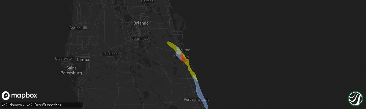 Hail map in Palm Bay, FL on April 26, 2023