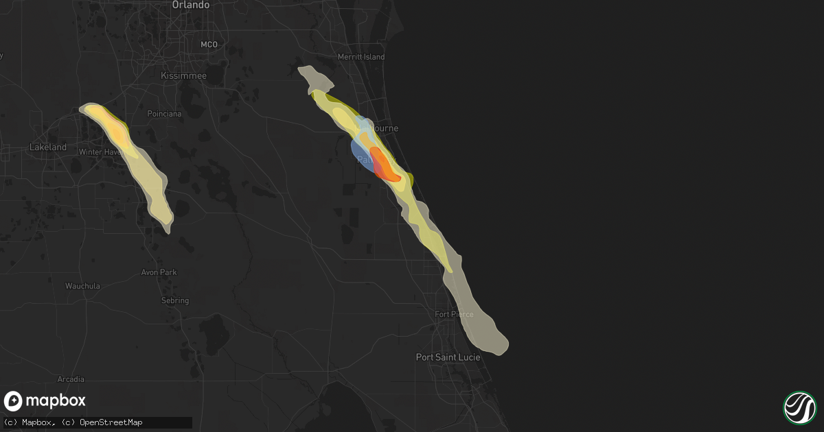 Hail map in Sebastian, FL on April 26, 2023