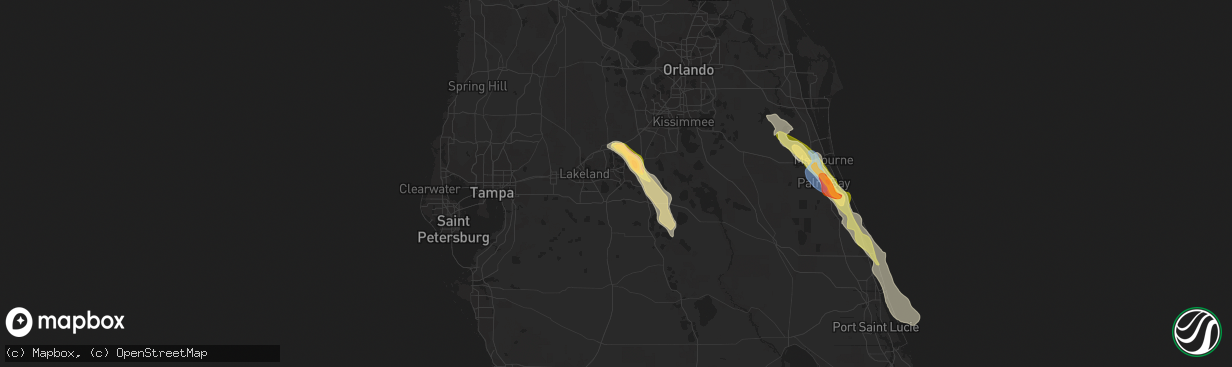 Hail map in Winter Haven, FL on April 26, 2023