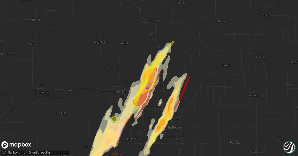 Hail map in Blair, NE on April 26, 2024