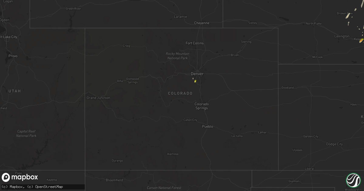 Hail map in Colorado on April 26, 2024