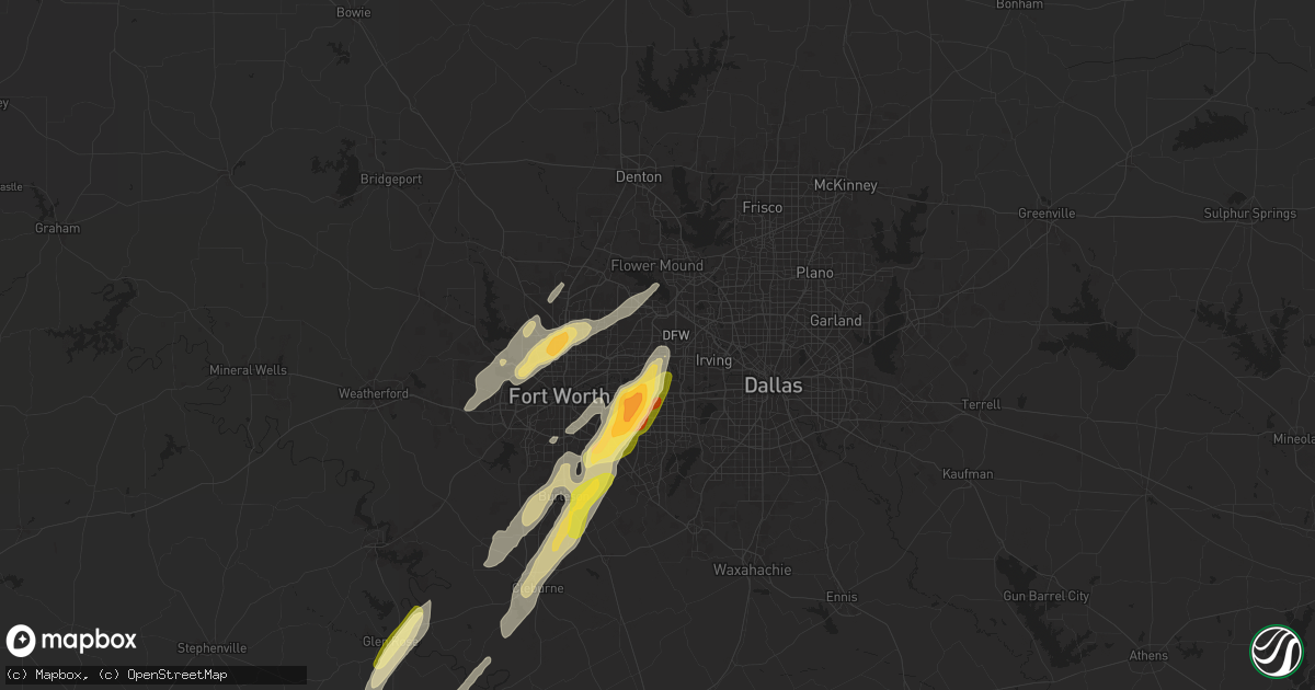 Hail map in Euless, TX on April 26, 2024