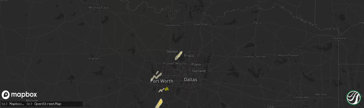 Hail map in Little Elm, TX on April 26, 2024