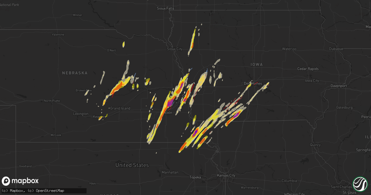 Hail map on April 26, 2024