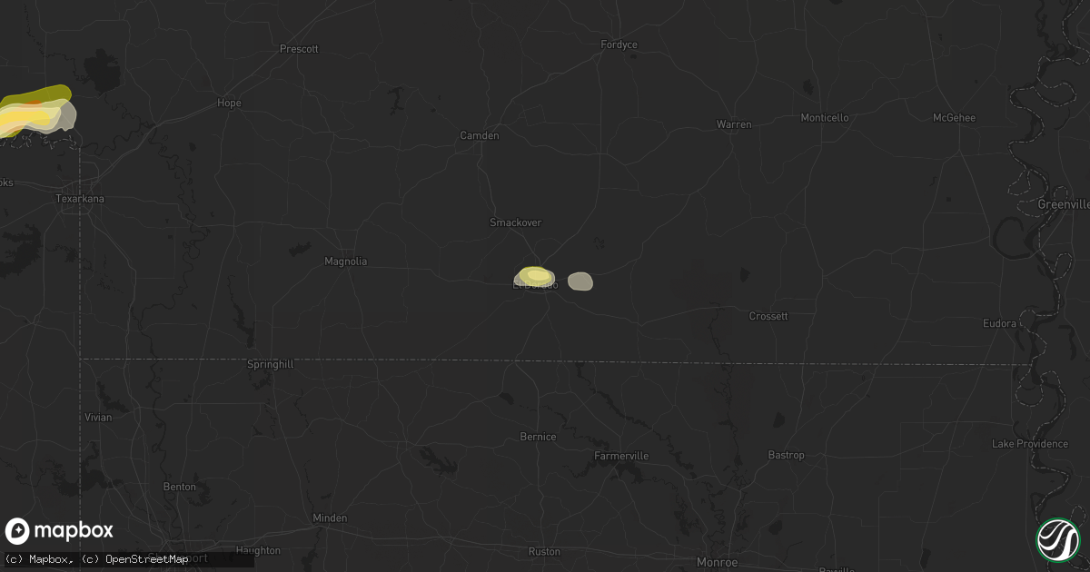 Hail map in El Dorado, AR on April 26, 2025
