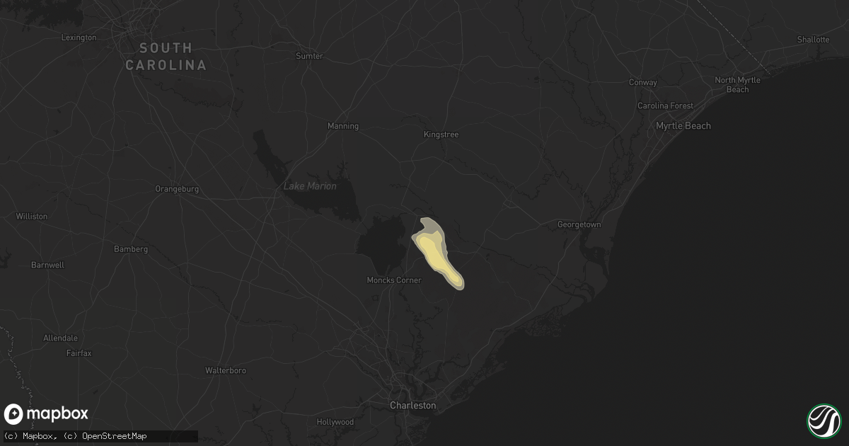 Hail map in Saint Stephen, SC on April 26, 2025