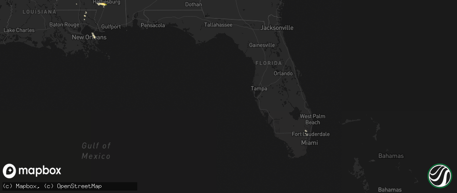 Hail map in Florida on April 26, 2026