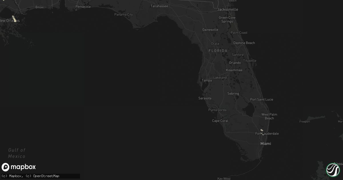Hail map in Florida on April 26, 2026
