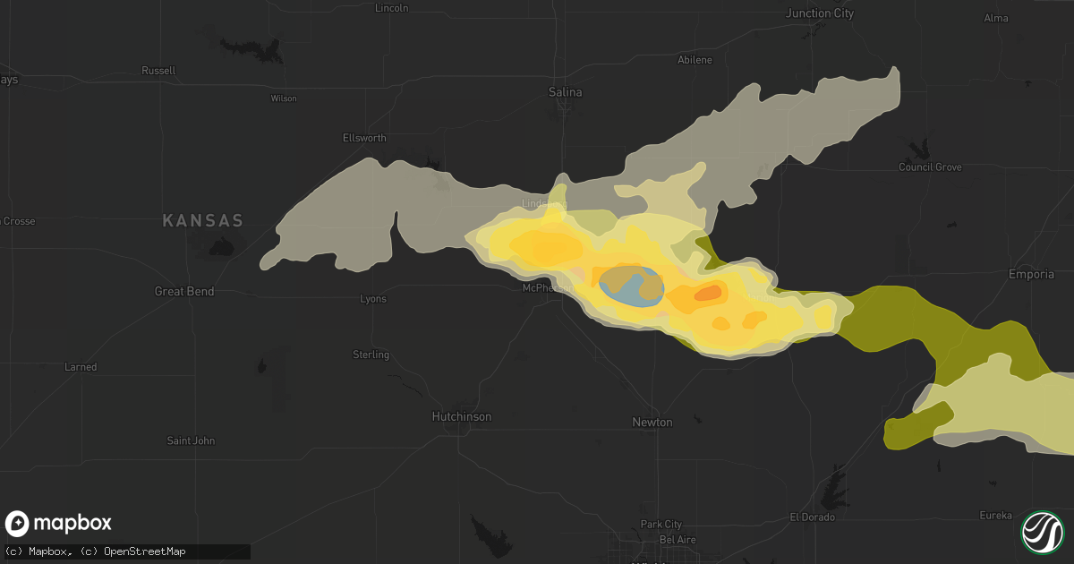 Hail map in Mcpherson, KS on April 26, 2026