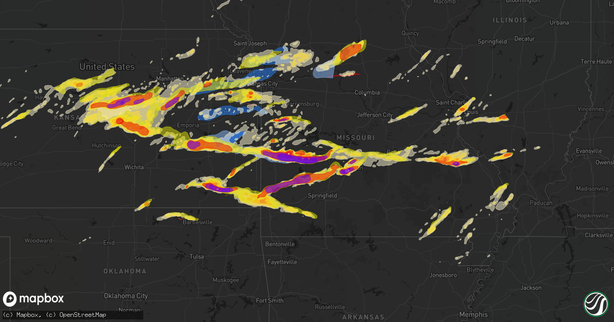 Hail map on April 26, 2026