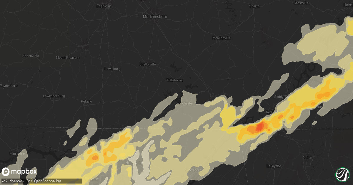 Hail map in Maryville, TN on April 27, 2011