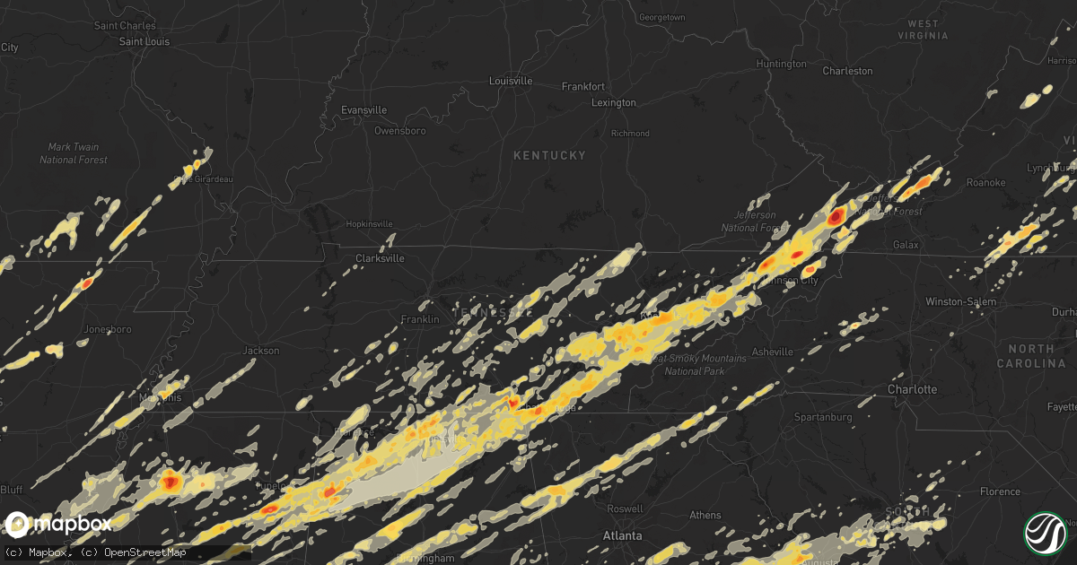 Hail map in Mississippi on April 27, 2011