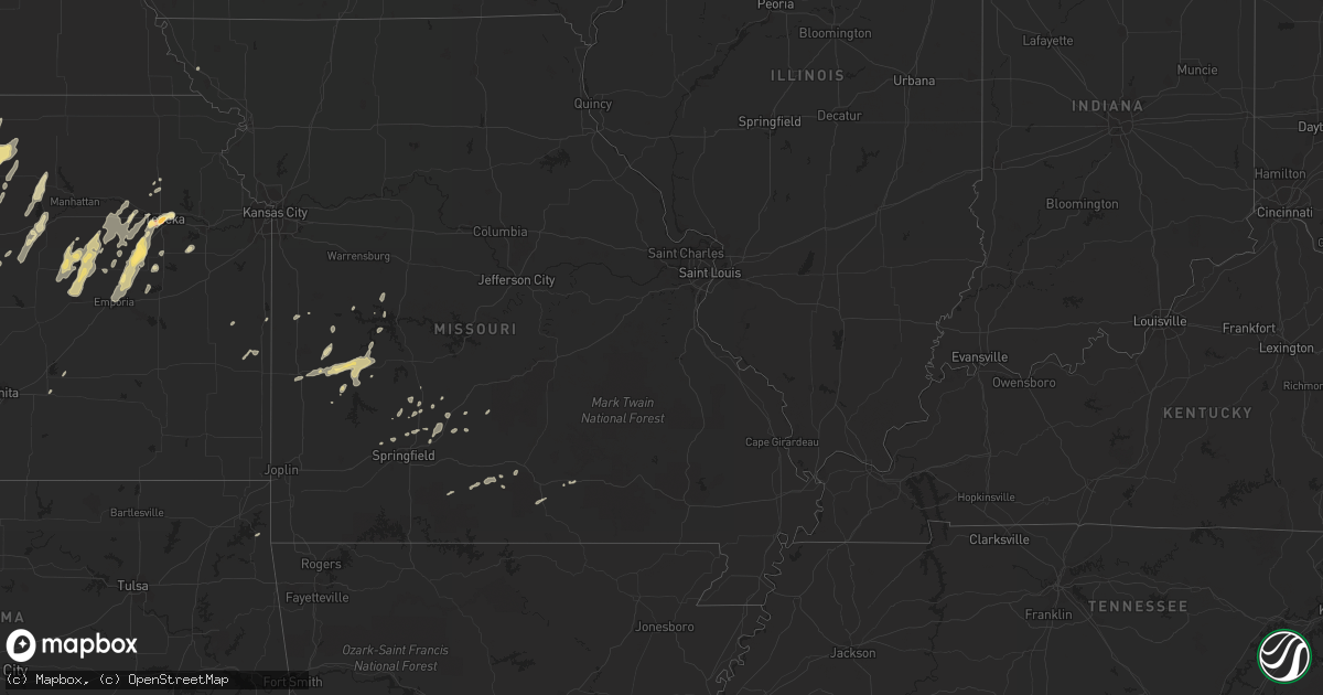 Hail map in South Carolina on April 27, 2012