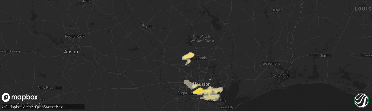 Hail map in Magnolia, TX on April 27, 2013