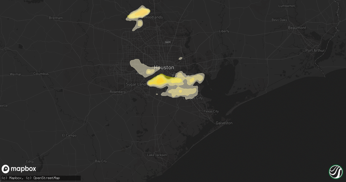 Hail map in Pearland, TX on April 27, 2013