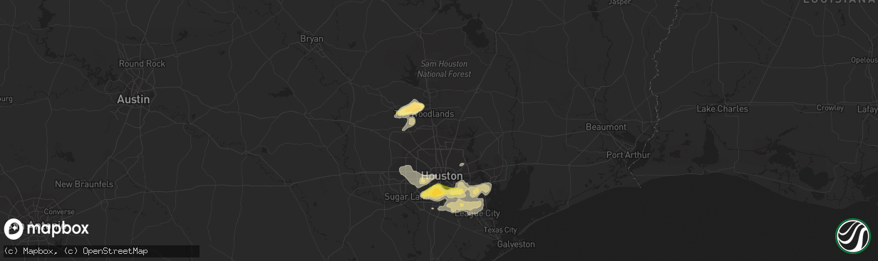 Hail map in Spring, TX on April 27, 2013