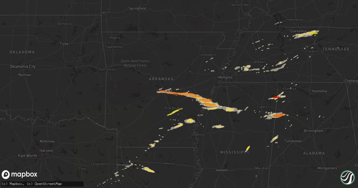 Hail map on April 27, 2013