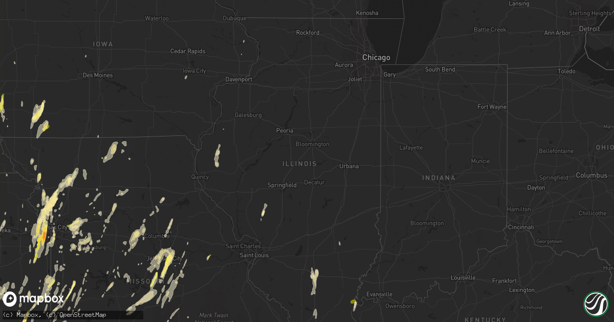 Hail map in Illinois on April 27, 2014