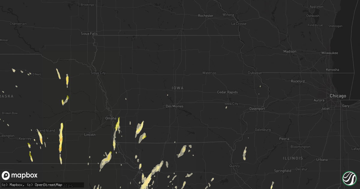 Hail map in Iowa on April 27, 2014